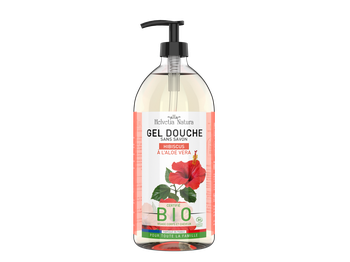 [672] Helvetia Natura® Gel Douche Aloe vera Hibiscus 1L - COSMOS ORGANIC