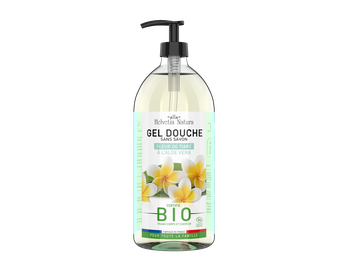 [331] Helvetia Natura® Gel Douche Aloe vera Fleur de Tiaré 1L - COSMOS ORGANIC